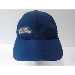 All Out Mayhem  Blue Strap Back Ball Cap Hat OSFM